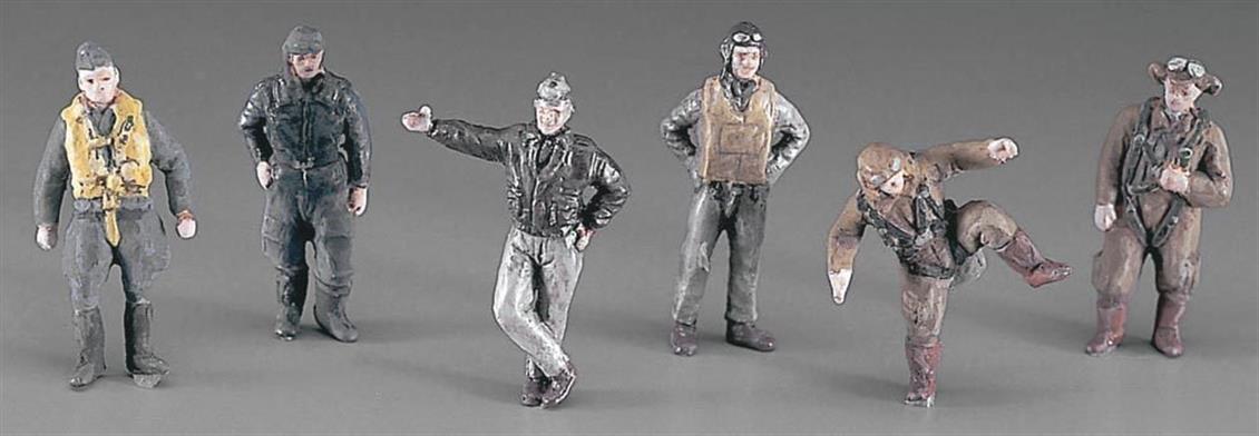 Hasegawa X72-8 35008 1/72 WW II Karışık Pilot Figürleri Demonte Plastik Maket Seti