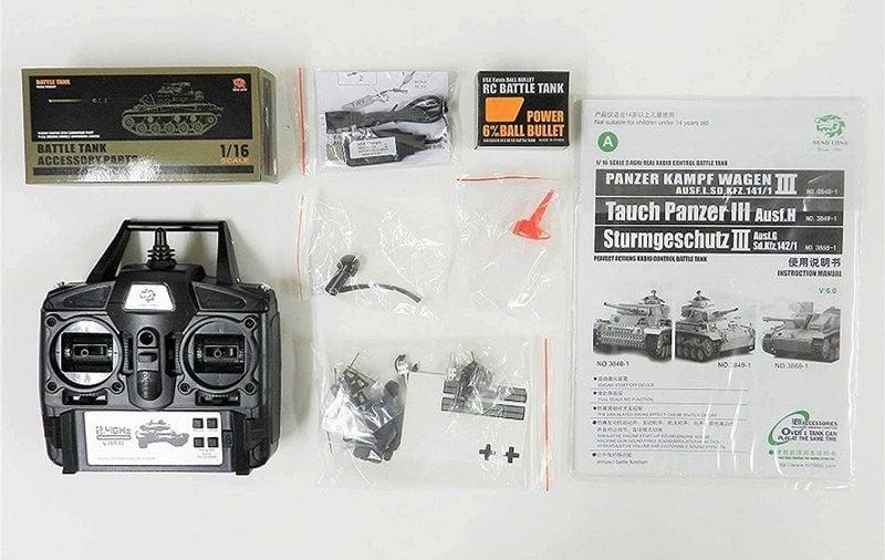 Heng Long 3848-1 1/16 German Panzer III L RC Tank RTR (7.0 v)
