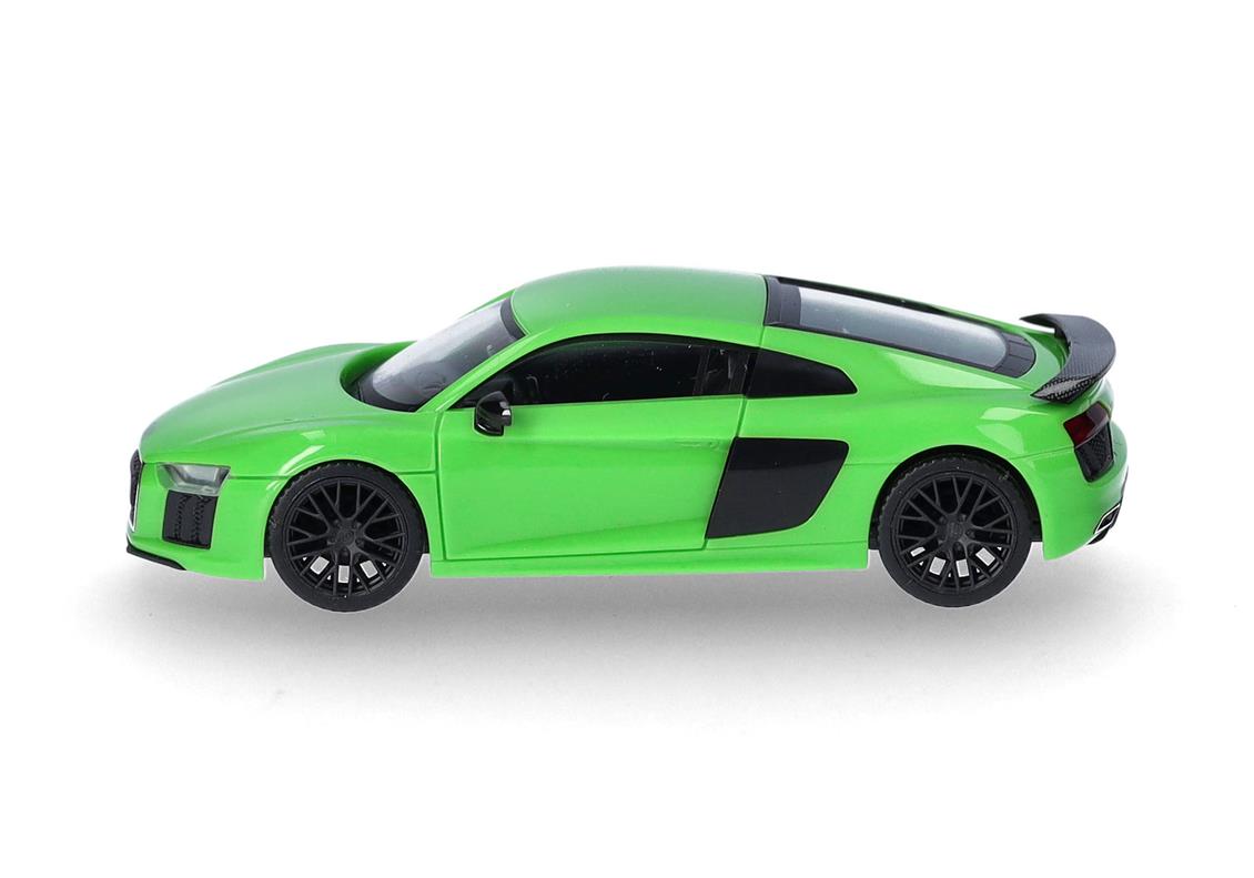Herpa 028516-005 1/87 Ölçek, Audi R8 V10 Plus, Micrommat Yeşili, Sergilemeye Hazır Model Araç
