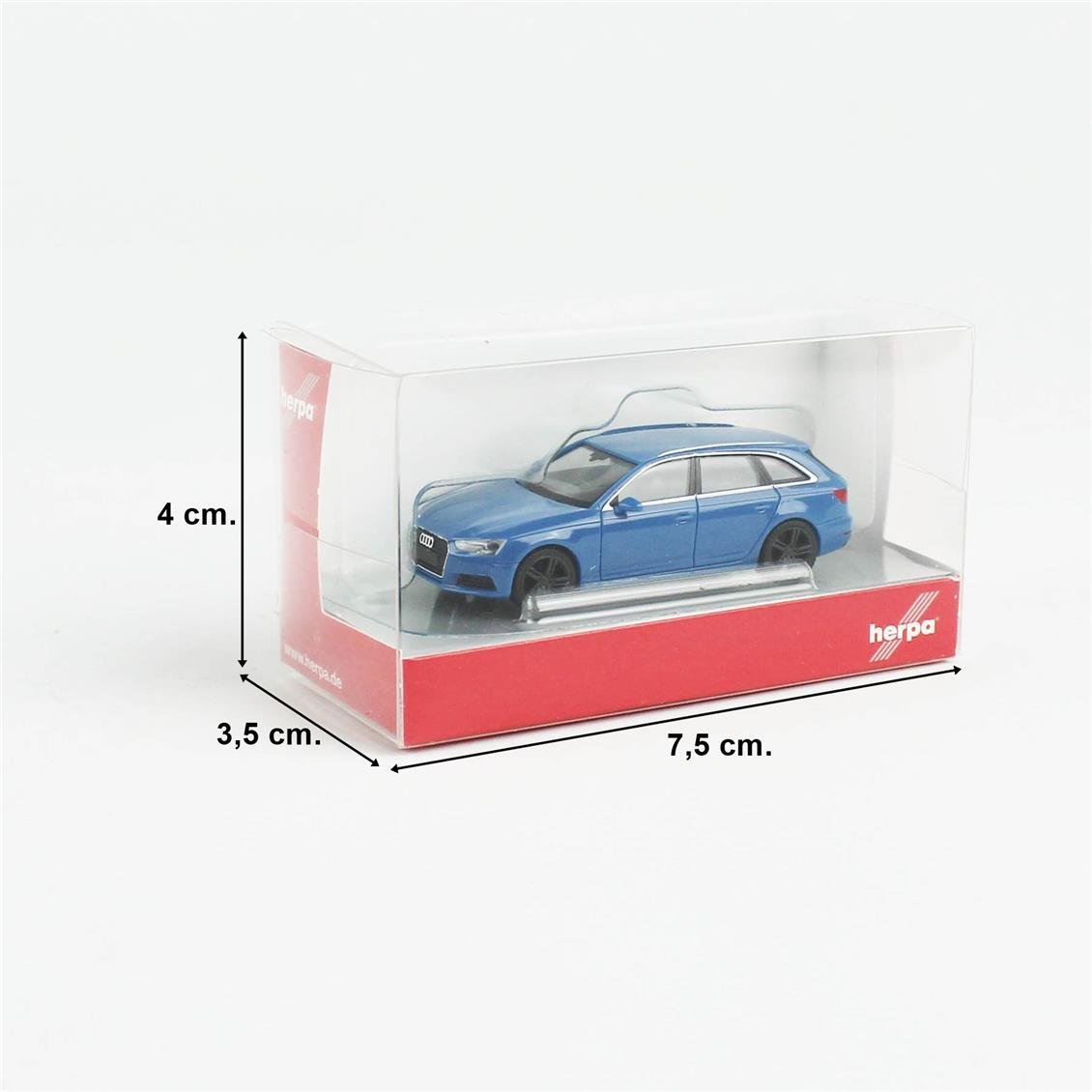 Herpa 028578-003 1/87 Ölçek, Audi A4 Avant, Turbomavi, Sergilemeye Hazır Model Araç