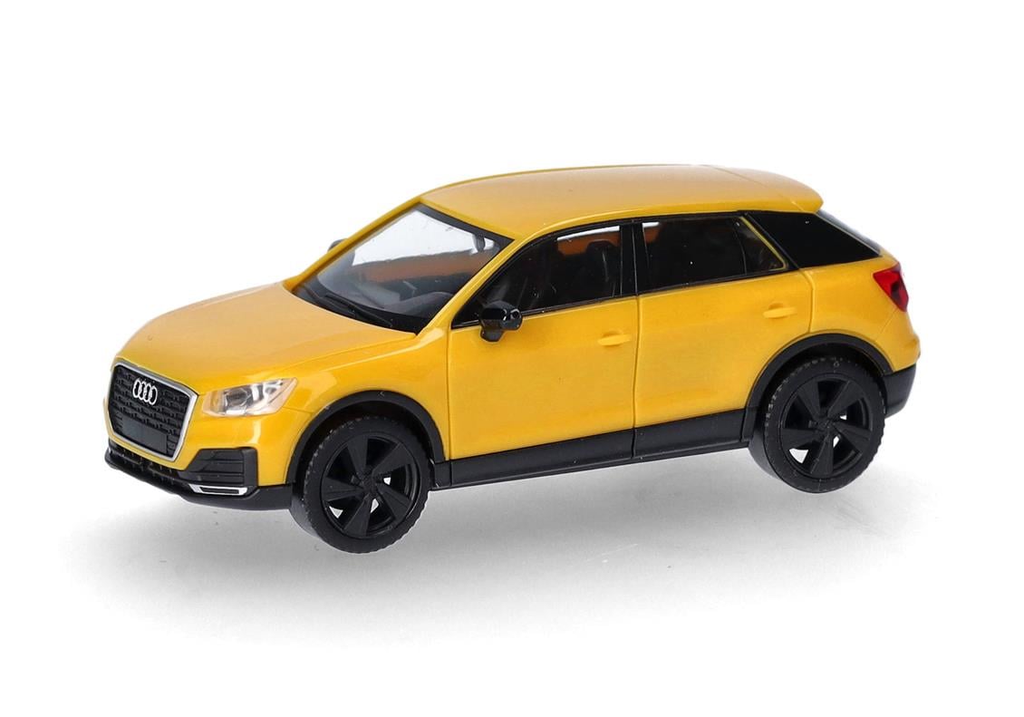 Herpa 028677-002 1/87 Ölçek, Audi Q2, Vegas Sarısı, Sergilemeye Hazır Model Araç