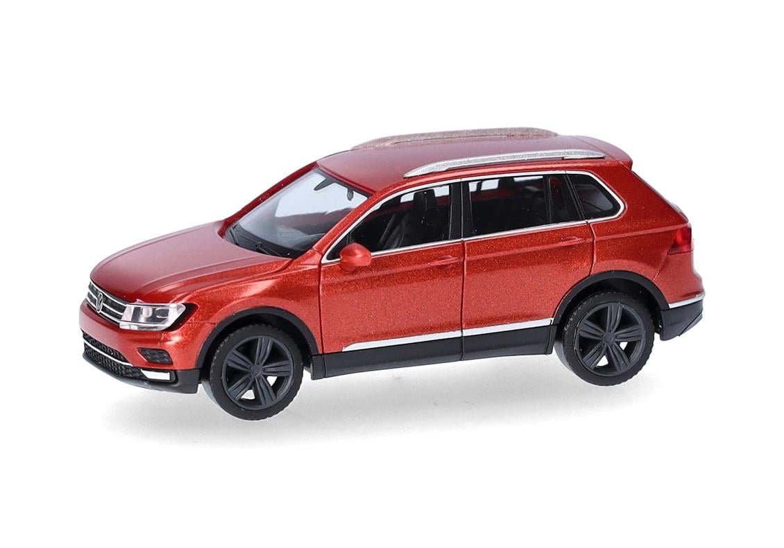 Herpa 038607-007 1/87 Ölçek, VW Tiguan, (AD1), Metalik Turuncu, Sergilemeye Hazır Model Araç