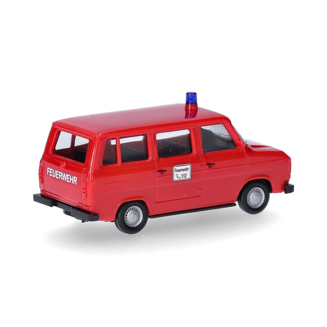 Herpa 097635 1/87 Ölçek, Ford Transit MTW, İtfaiye Minibüsü, Sergilemeye Hazır Model Araç