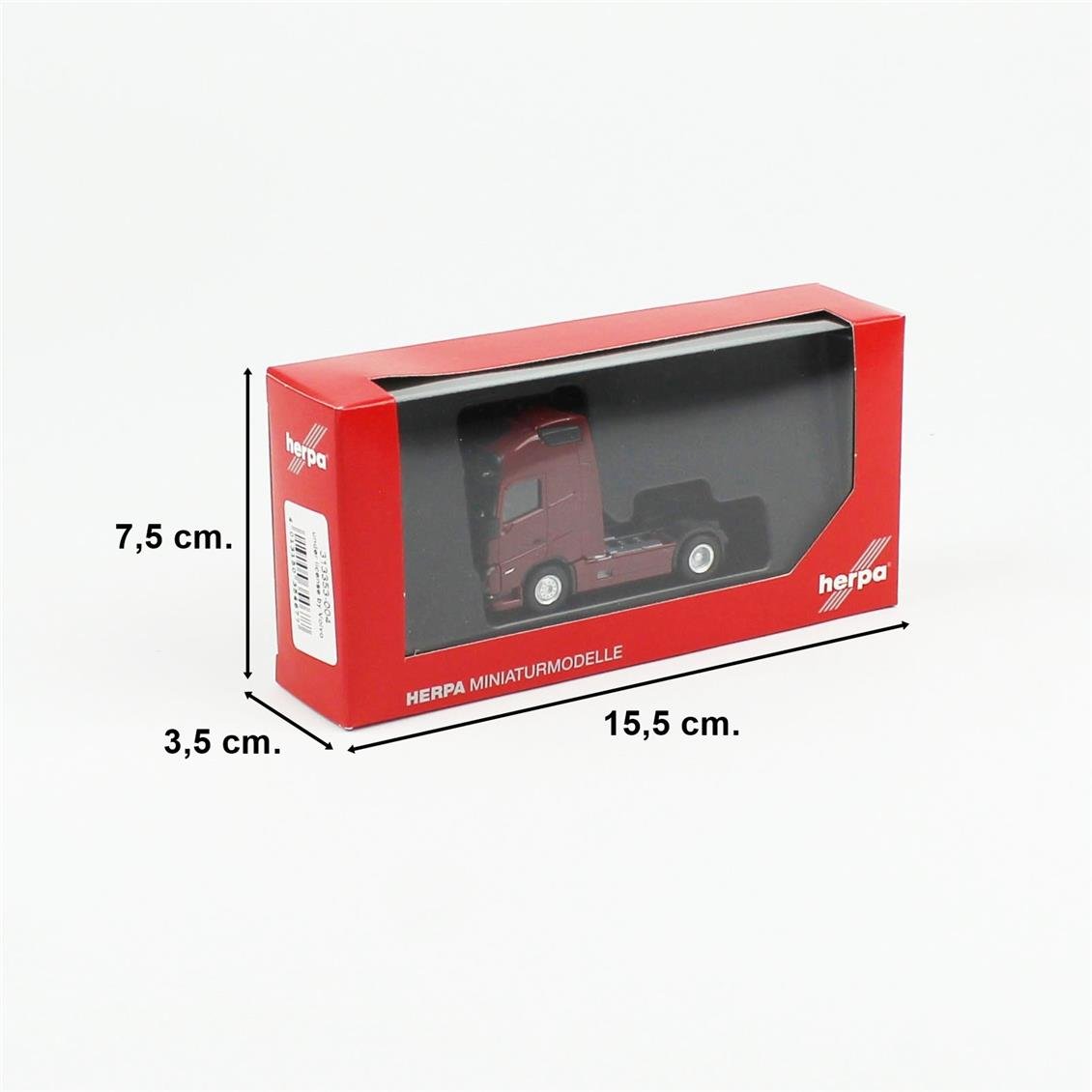 Herpa 313353-004 1/87 Ölçek, Volvo FH 16 Gl. XL 2020 Exclusive-Çekici, Gri, Sergilemeye Hazır Model Araç