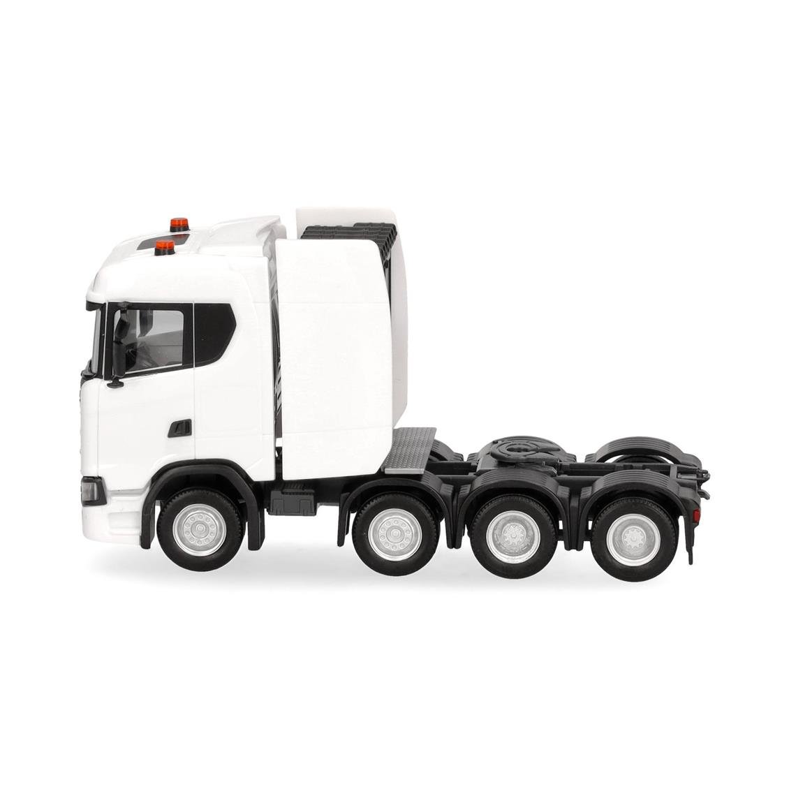 Herpa 315753-003 1/87 Ölçek, Scania CS 20 ND, Ağır Hizmet 4 Akslı Çekici, Beyaz, Sergilemeye Hazır Model Araç