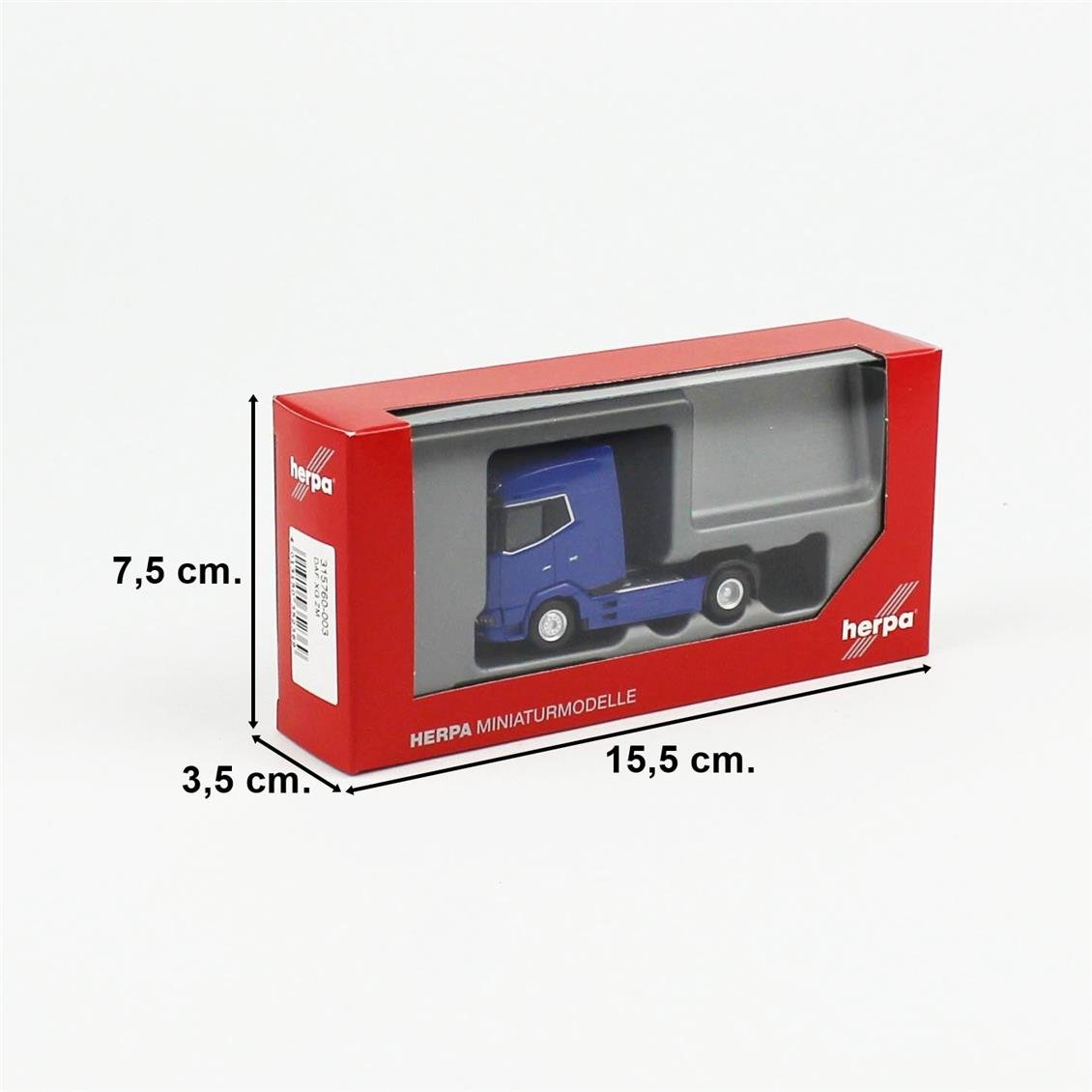 Herpa 315760-003 1/87 Ölçek, DAF XG Çekici, Ultra Deniz Mavisi, Sergilemeye Hazır Model Araç