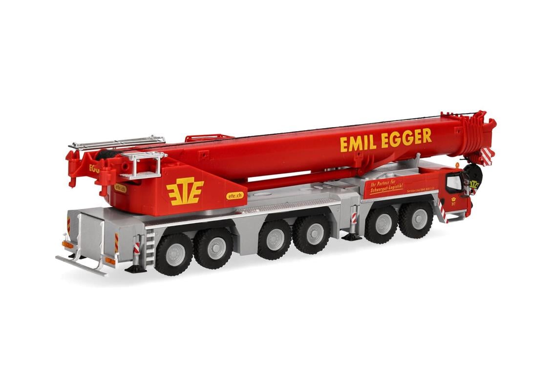 Herpa 317429 1/87 Ölçek, Liebherr Mobil Vinç, LTM 1300-6.2 (Swiss / Härkingen), Sergilemeye Hazır Model Araç