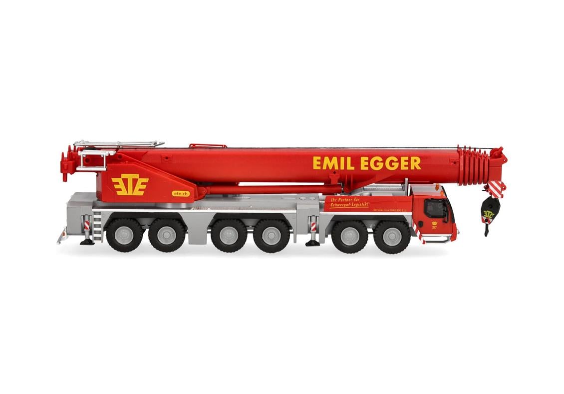 Herpa 317429 1/87 Ölçek, Liebherr Mobil Vinç, LTM 1300-6.2 (Swiss / Härkingen), Sergilemeye Hazır Model Araç