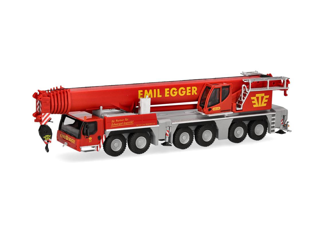 Herpa 317429 1/87 Ölçek, Liebherr Mobil Vinç, LTM 1300-6.2 (Swiss / Härkingen), Sergilemeye Hazır Model Araç