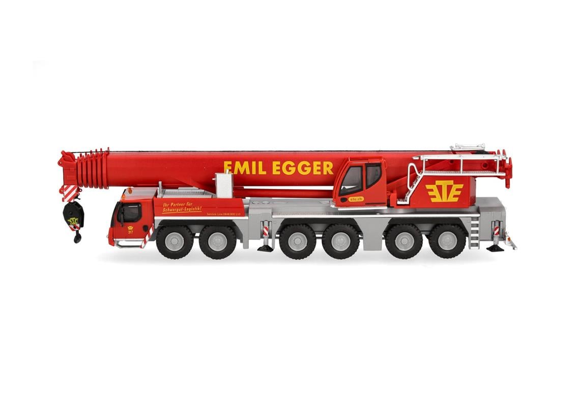 Herpa 317429 1/87 Ölçek, Liebherr Mobil Vinç, LTM 1300-6.2 (Swiss / Härkingen), Sergilemeye Hazır Model Araç