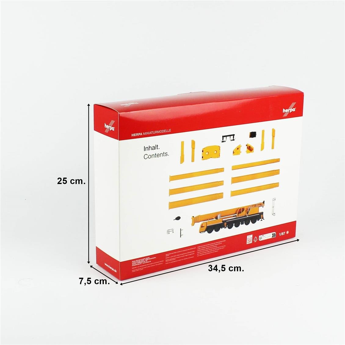 Herpa 317429 1/87 Ölçek, Liebherr Mobil Vinç, LTM 1300-6.2 (Swiss / Härkingen), Sergilemeye Hazır Model Araç