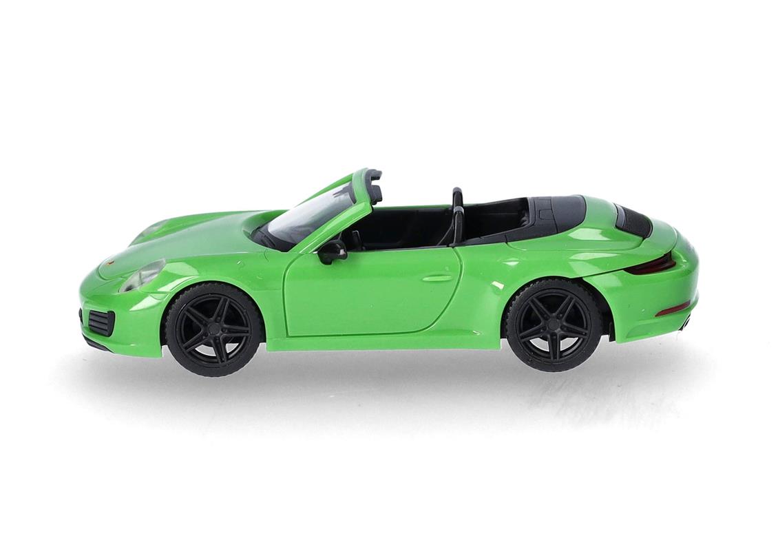 Herpa 420365 1/87 Ölçek, Porsche 911 (991) Carrera 2 Cabrio, Kertenkele Yeşili, Sergilemeye Hazır Model Araç
