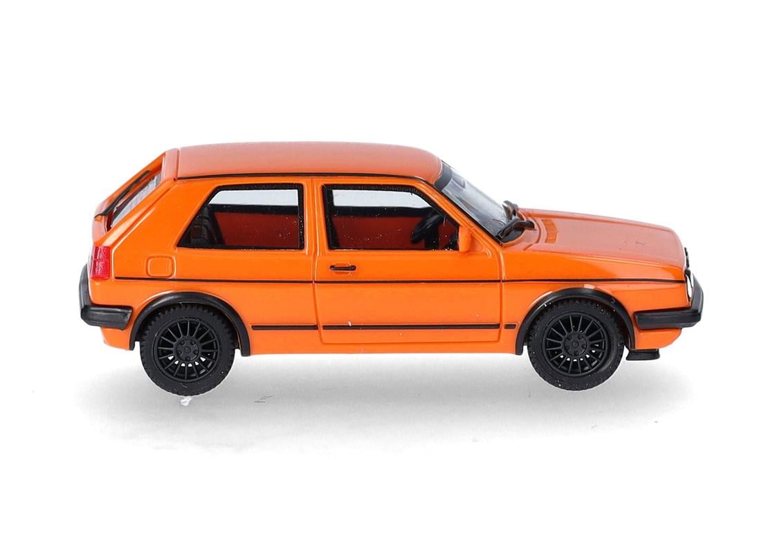 Herpa 420846-003 1/87 Ölçek, 87 VW Golf II GTI, Koyu Turuncu, Sergilemeye Hazır Model Araç