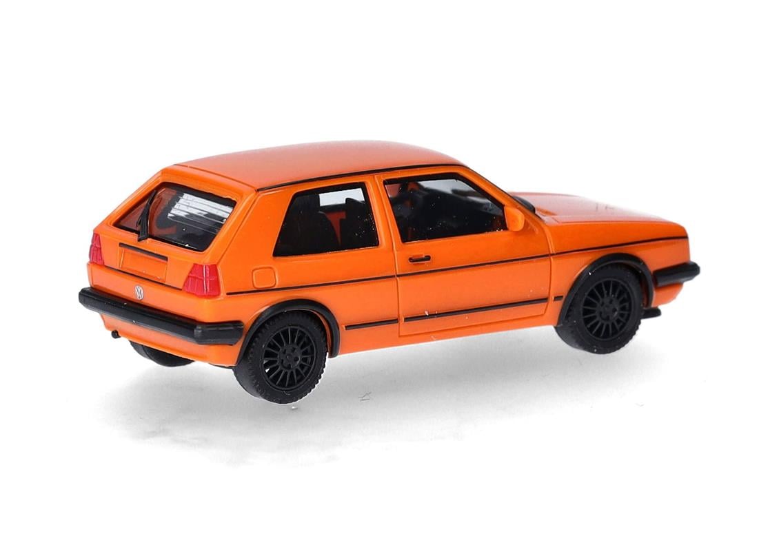Herpa 420846-003 1/87 Ölçek, 87 VW Golf II GTI, Koyu Turuncu, Sergilemeye Hazır Model Araç