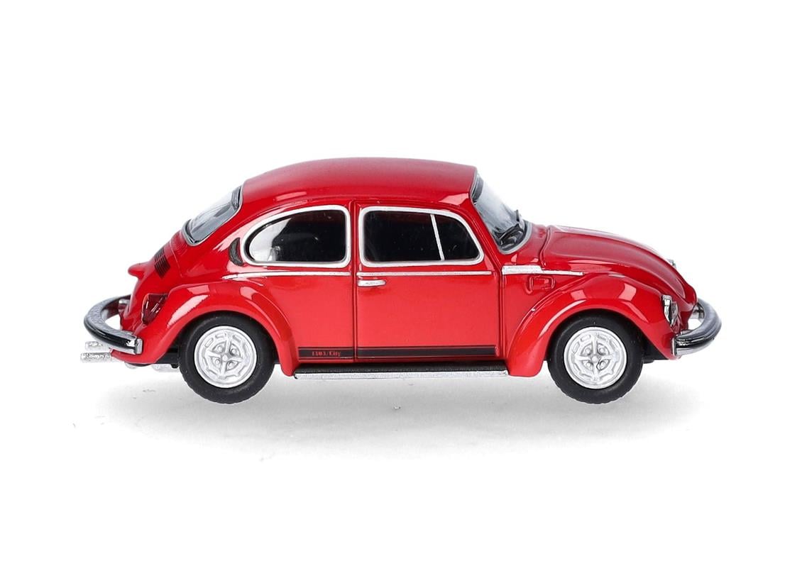 Herpa 421119 1/87 Ölçek, Volkswagen (VW) Böcek 1303 (CITY), Ibiza kIrmızısı, Sergilemeye Hazır Model Araç