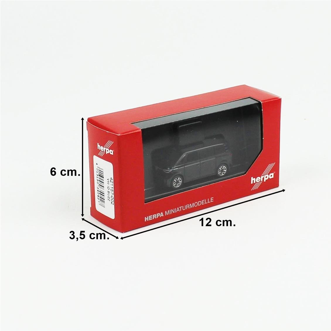Herpa 421157-002 1/87 Ölçek, VW ID Buzz, Siyah, Sergilemeye Hazır Model Araç