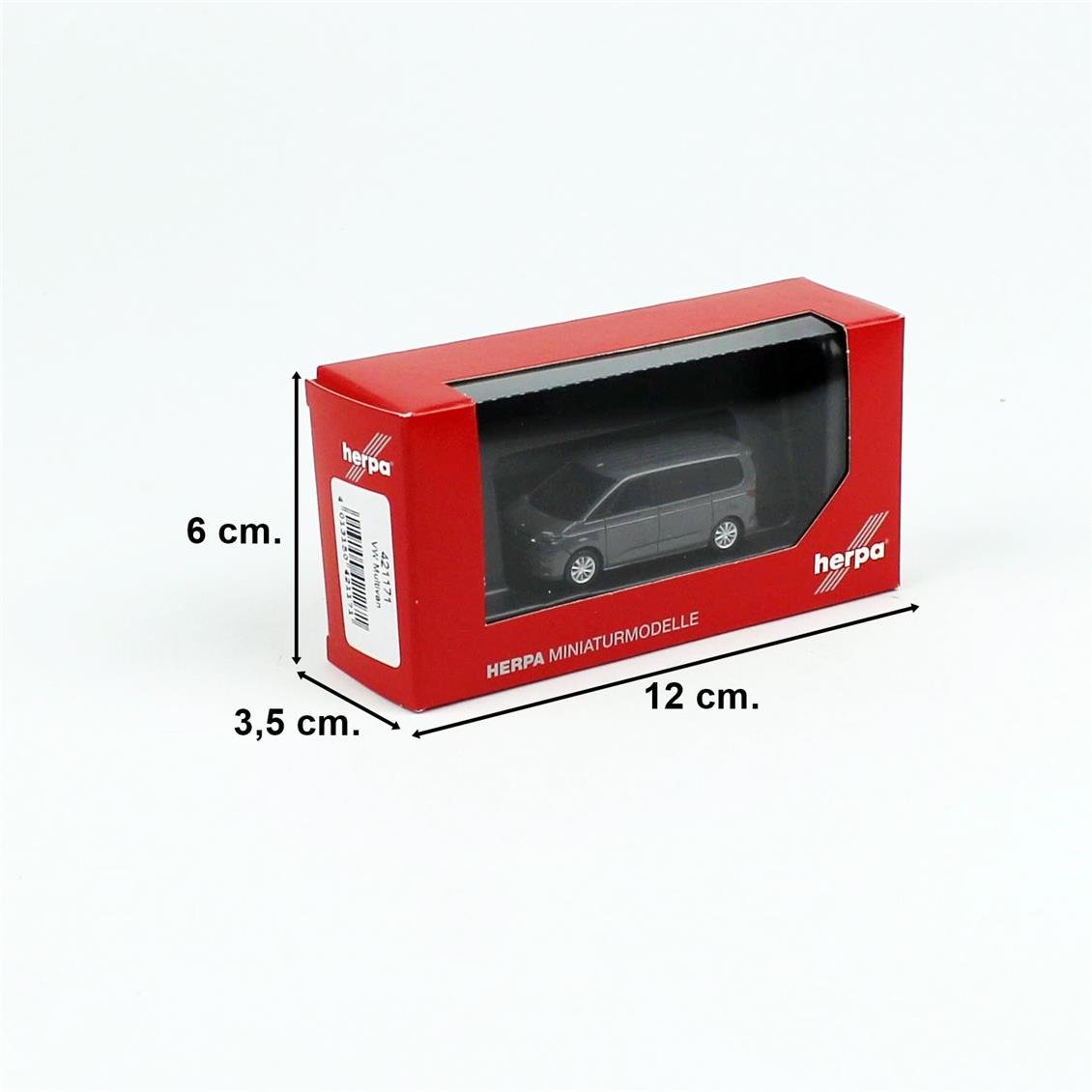 Herpa 421171 1/87 Ölçek, VW Multivan Minibüs, Gri, Sergilemeye Hazır Model Araç