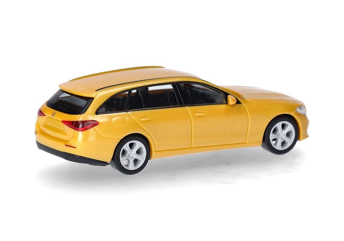 Herpa 430388-003 1/87 Ölçek, MB 1987 C-Klasse Steyşin, Güneş Rengi, Sergilemeye Hazır Model Araç