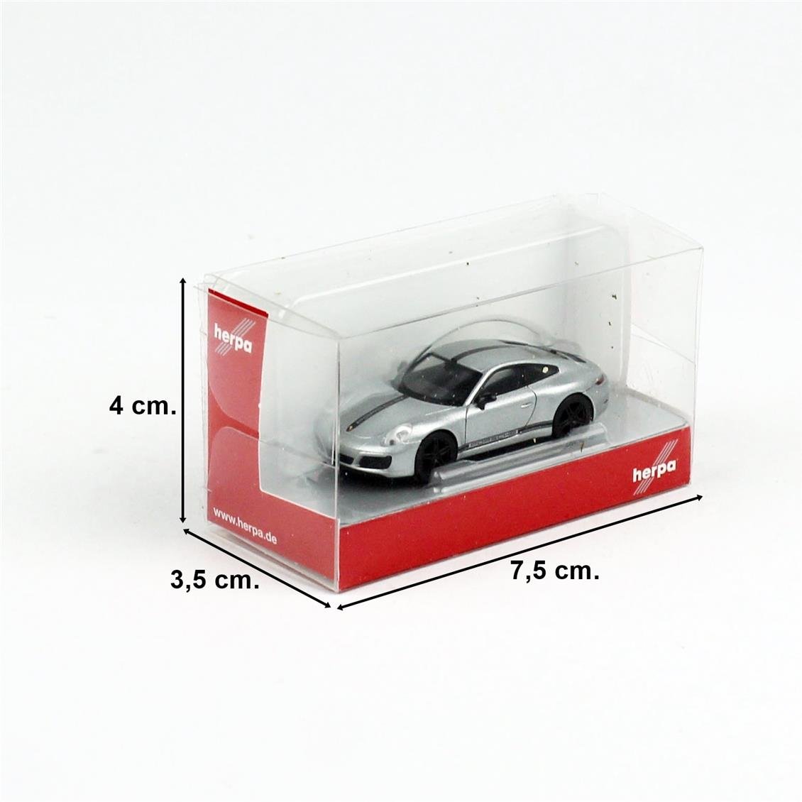 Herpa 430418 1/87 Ölçek, Porsche 911 Carrera 4 S, Gümüş, Sergilemeye Hazır Model Araç