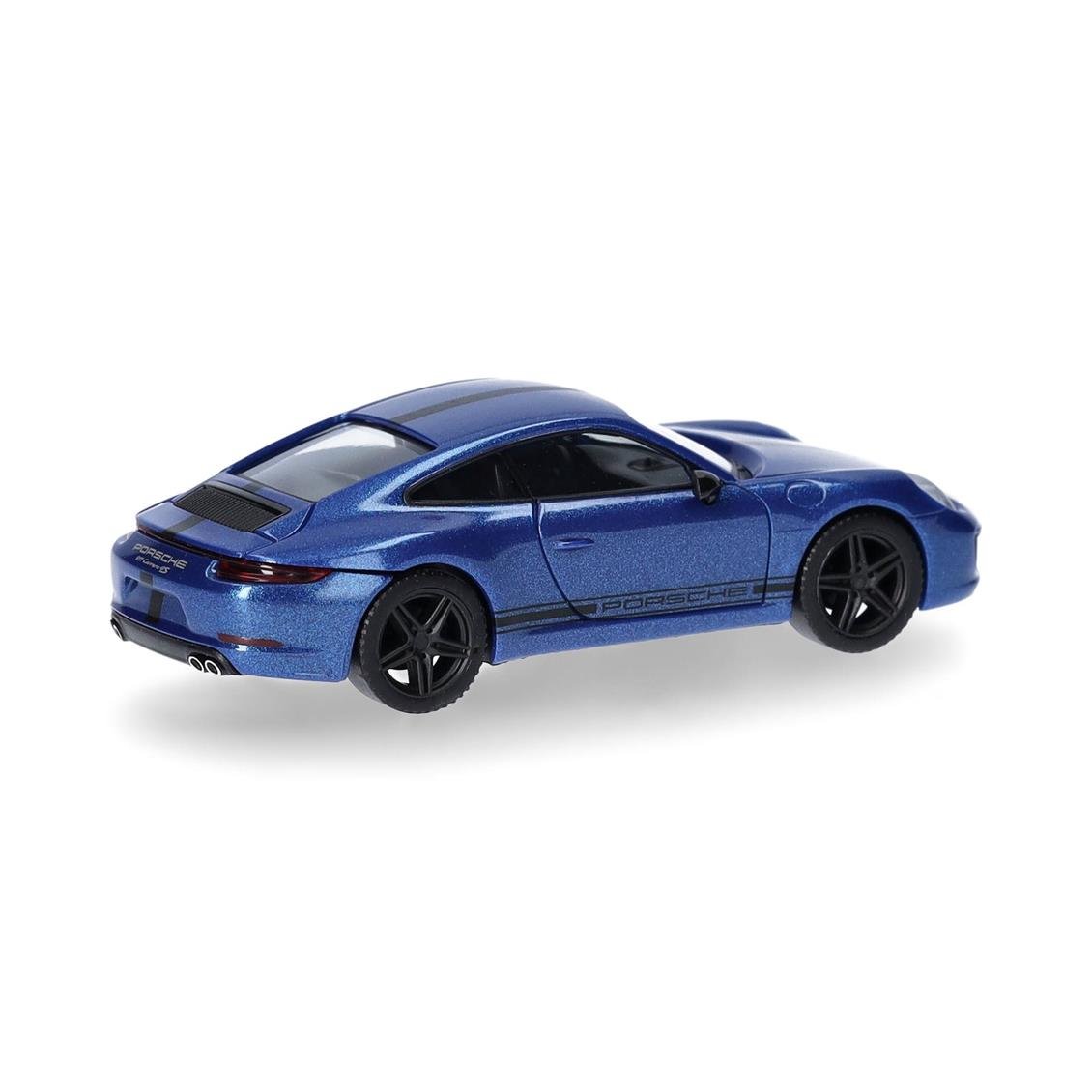 Herpa 430418 1/87 Ölçek, Porsche 911 Carrera 4 S, Gümüş, Sergilemeye Hazır Model Araç