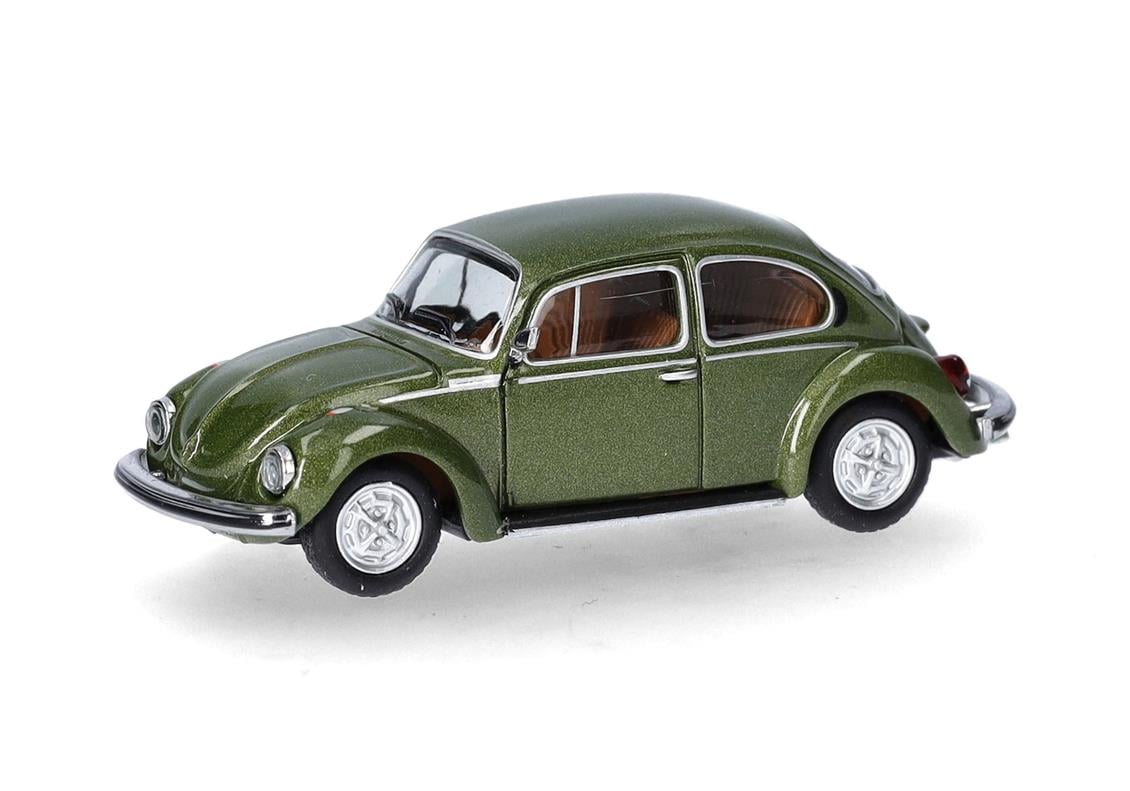 Herpa 430982-002 1/87 Ölçek, VW Beetle 1303, Yosun Metalik, Sergilemeye Hazır Model Araç