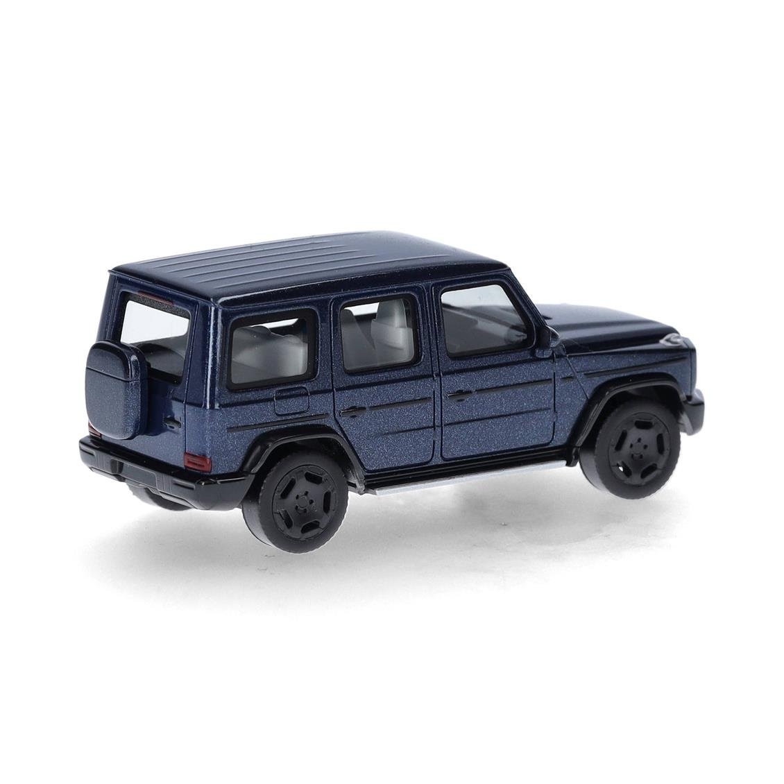 Herpa 431194 1/87 Ölçek, MB G580 EQ (N465) Cip, Metalik Mavi, Sergilemeye Hazır Model Araç