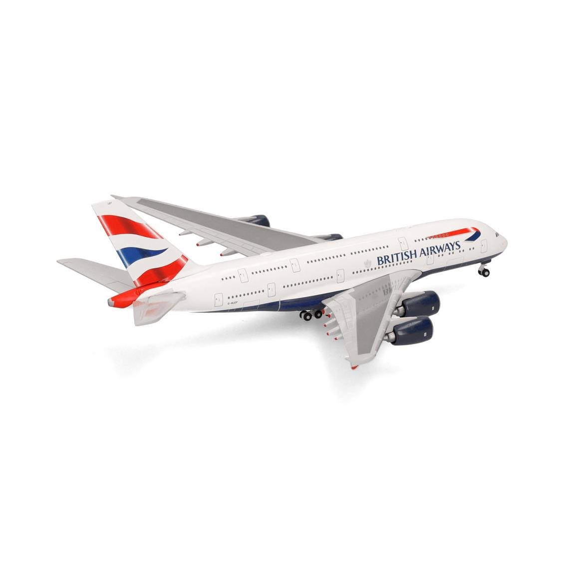 Herpa 524391-003 1/500 Ölçek, İngiltere Hava Yolları  A380 G-XLEF, Metal, Sergilemeye Hazır Model Yolcu Uçağı