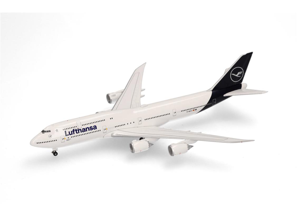 Herpa 531283-001 1/500 Ölçek, Lufthansa Boeing 747-8 Intercontinental – D-ABYC (Sachsen), Metal, Sergilemeye Hazır Model Yolcu