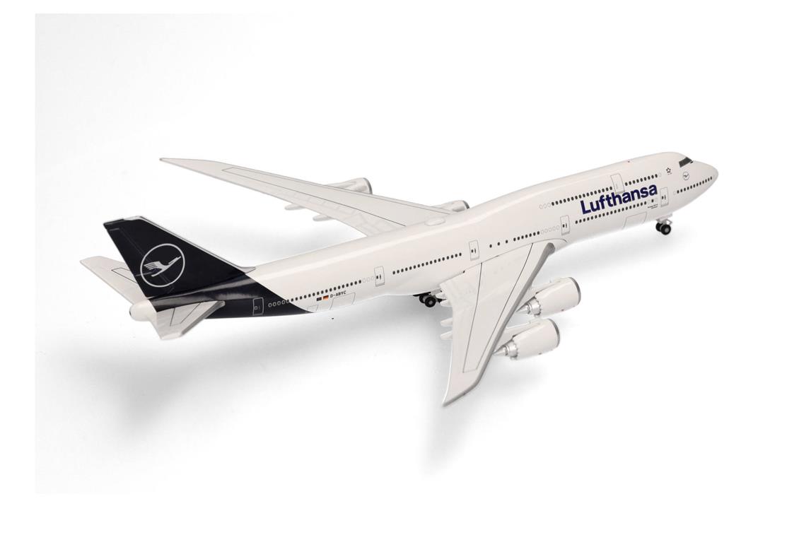 Herpa 531283-001 1/500 Ölçek, Lufthansa Boeing 747-8 Intercontinental – D-ABYC (Sachsen), Metal, Sergilemeye Hazır Model Yolcu