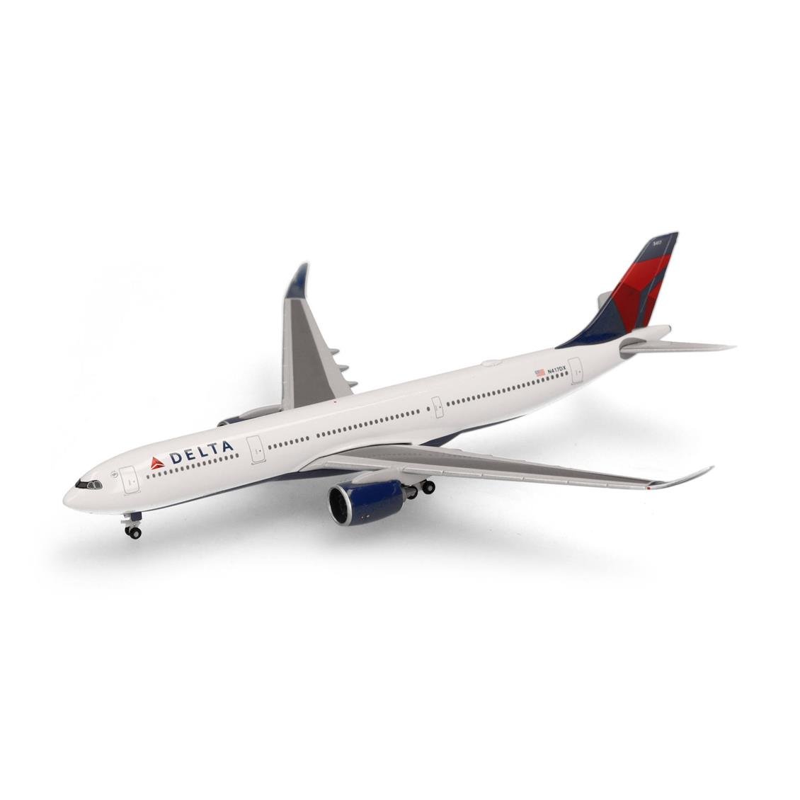 Herpa 533515-001 1/500 Ölçek, Delta Hava Yolları Airbus A330-900neo - N417DX, Metal, Sergilemeye Hazır Model Yolcu Uçağı