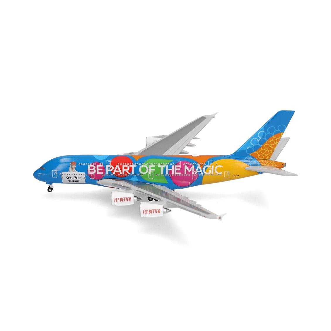 Herpa 536905-001 1/500 Ölçek, Emirates Airbus A380 (Destination Dubai) A6-EEW, Metal, Sergilemeye Hazır Model Yolcu Uçağı