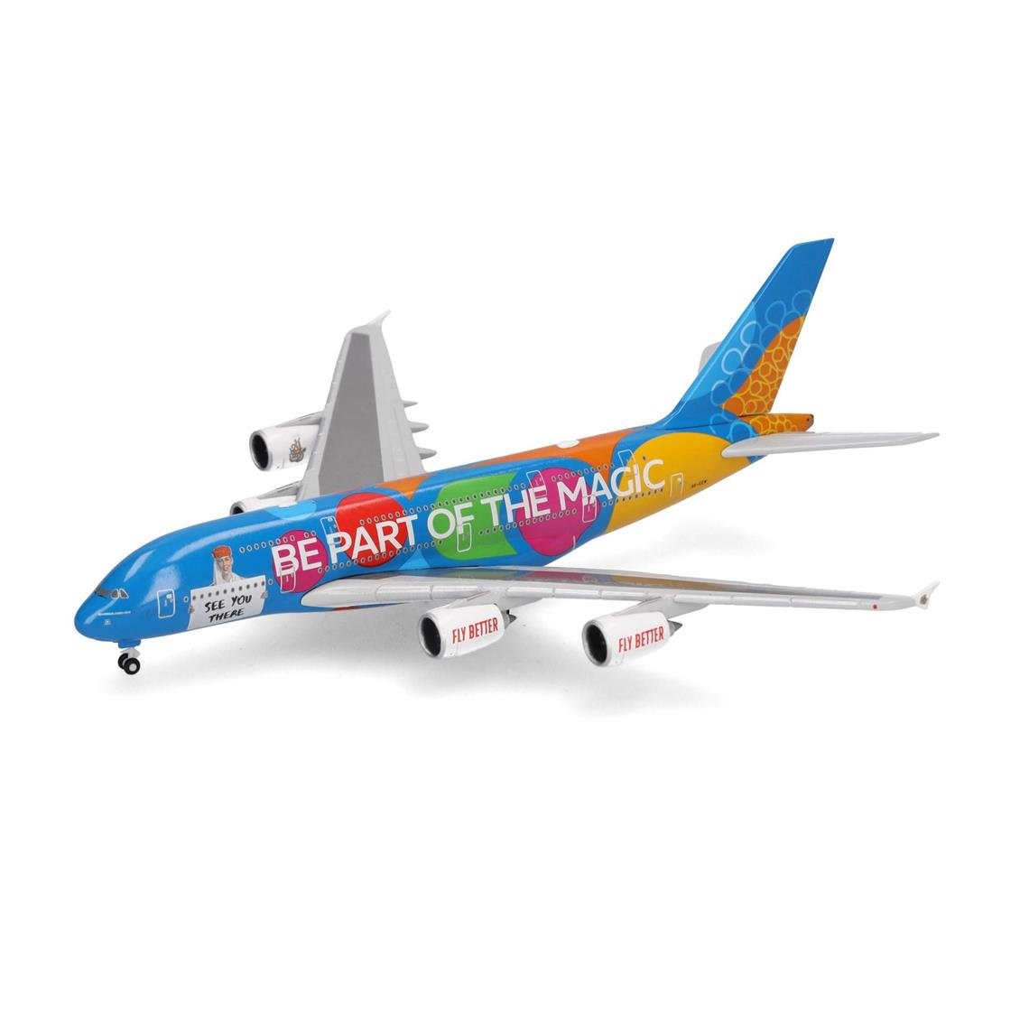 Herpa 536905-001 1/500 Ölçek, Emirates Airbus A380 (Destination Dubai) A6-EEW, Metal, Sergilemeye Hazır Model Yolcu Uçağı