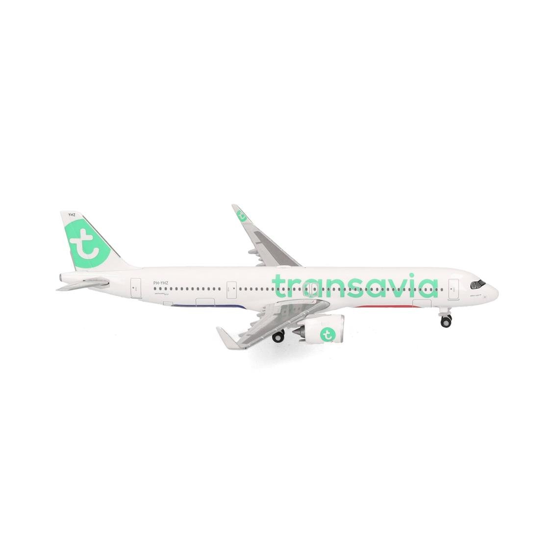 Herpa 537841 1/500 Ölçek, Transavia Airbus A321neo, PH-YHZ, Metal, Sergilemeye Hazır Model Yolcu Uçağı