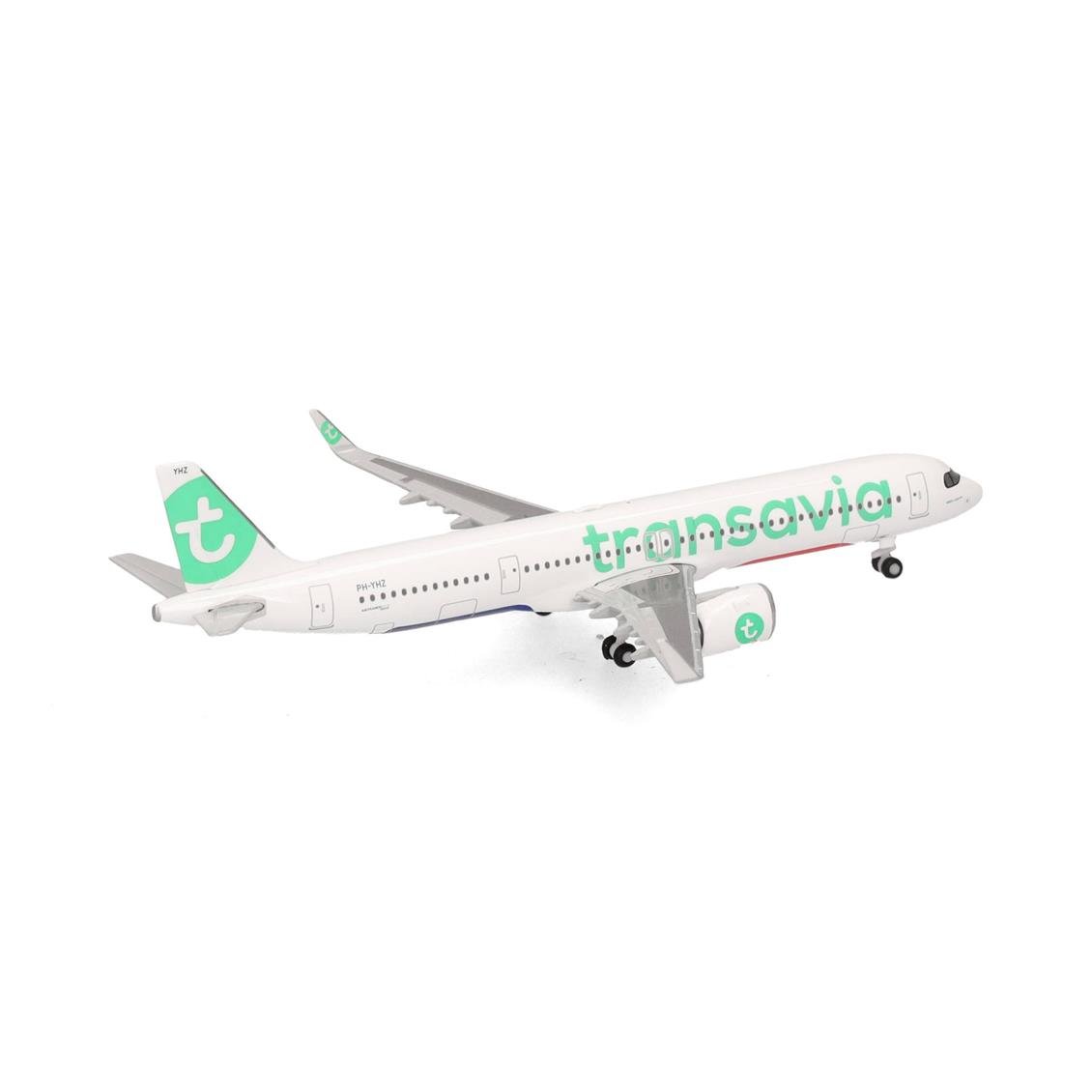 Herpa 537841 1/500 Ölçek, Transavia Airbus A321neo, PH-YHZ, Metal, Sergilemeye Hazır Model Yolcu Uçağı