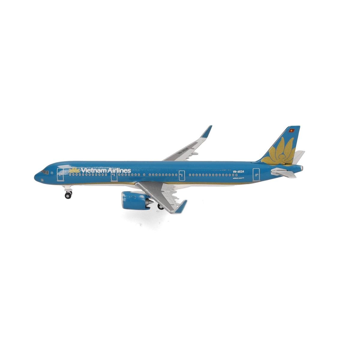 Herpa 537919 1/500 Ölçek, Vietnam Havayolları Airbus A321neo, VN-A624, Metal, Sergilemeye Hazır Model Yolcu Uçağı