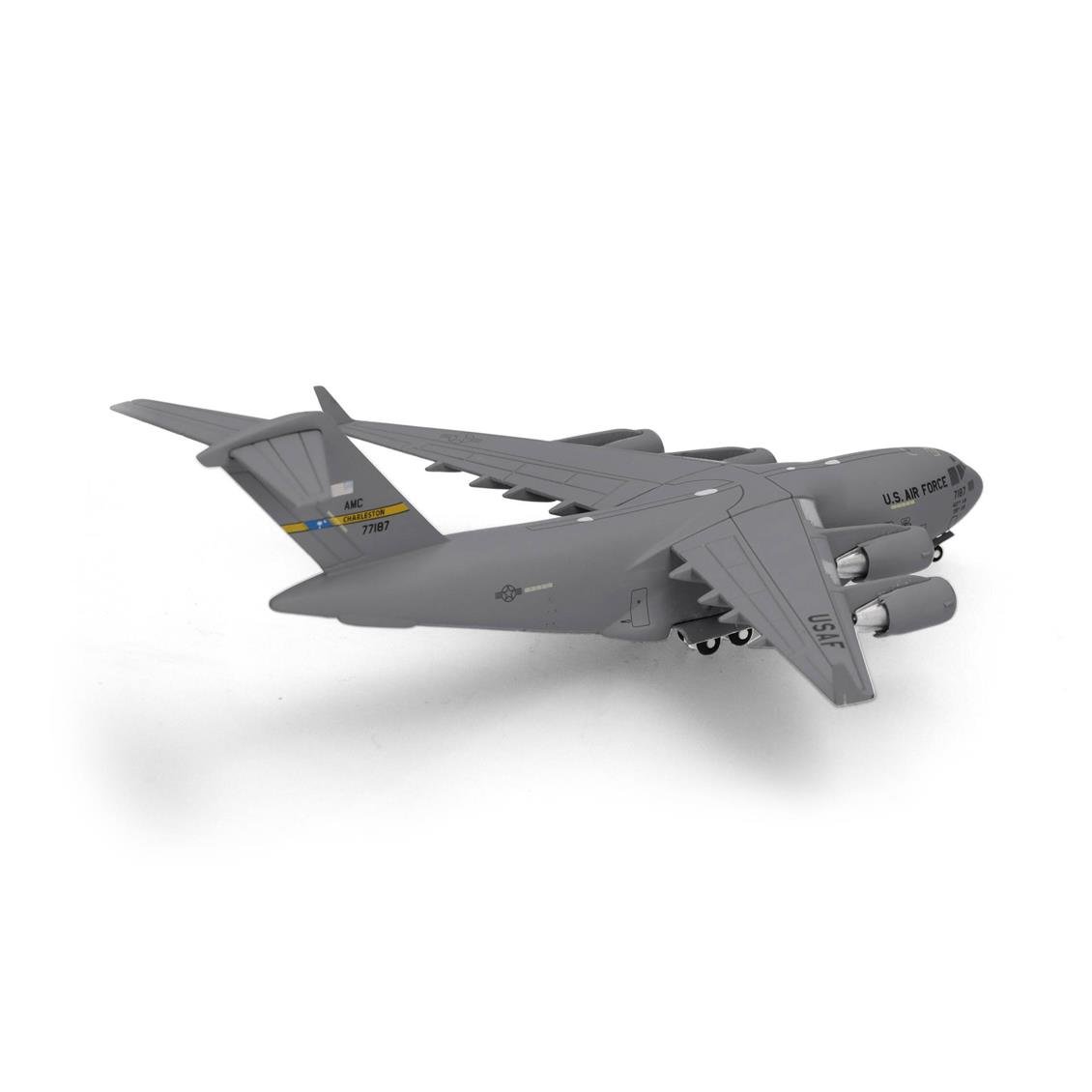 Herpa 537964 1/500 Ölçek, Amerikan Hava Kuvvetleri Boeing C-17A Globemaster III, 437.Hava İkmal Kanadı, Metal, Sergilemeye Hazı