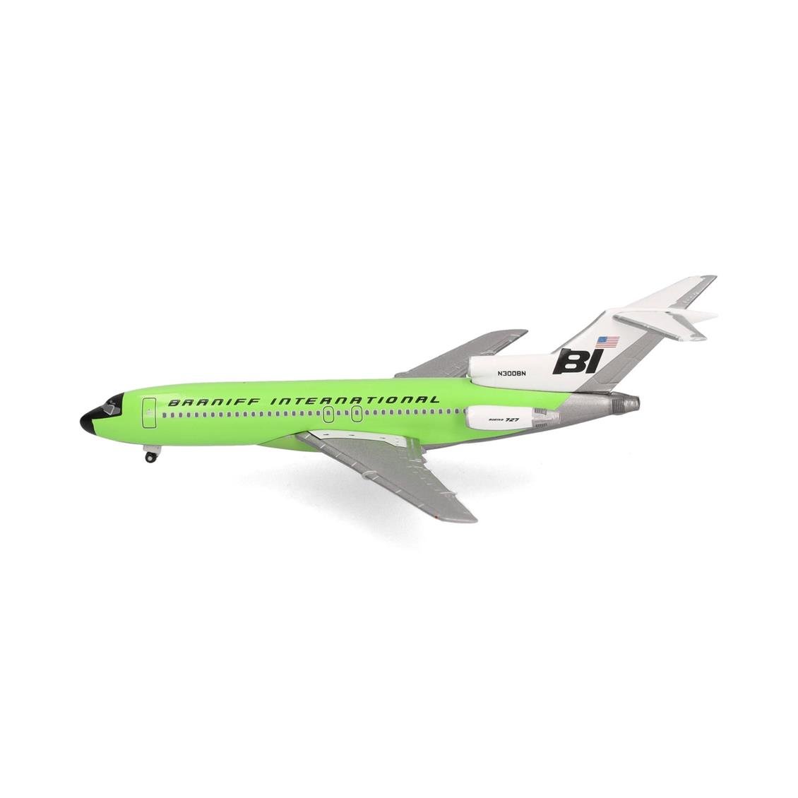 Herpa 537988 1/500 Ölçek, Braniff International Boeing 727-100, Metal, Sergilemeye Hazır Model Yolcu Uçağı