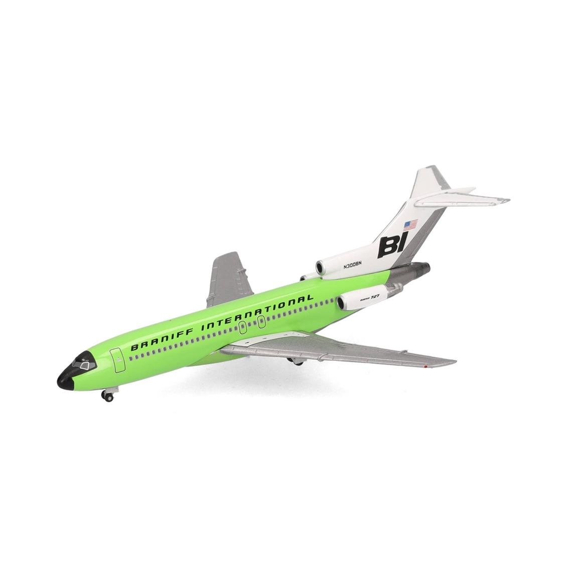 Herpa 537988 1/500 Ölçek, Braniff International Boeing 727-100, Metal, Sergilemeye Hazır Model Yolcu Uçağı