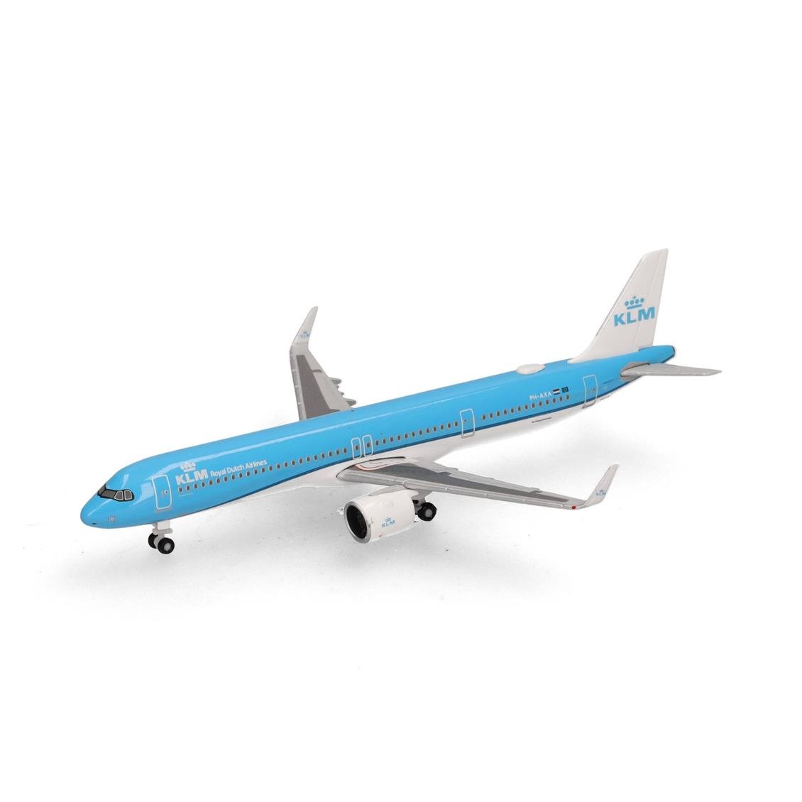 Herpa 538053 1/500 Ölçek, KLM Airbus A321neo, PH-AXA, Metal, Sergilemeye Hazır Model Yolcu Uçağı
