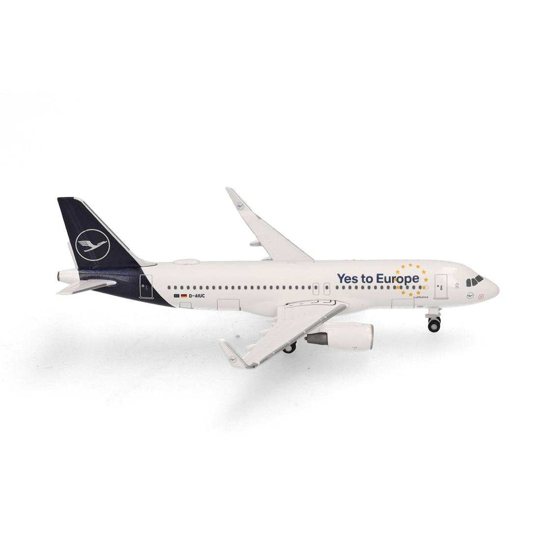 Herpa 538176 1/500 Ölçek, Lufthansa Airbus A320 (Yes to Europe) D-AIUC, Metal, Sergilemeye Hazır Model Yolcu Uçağı
