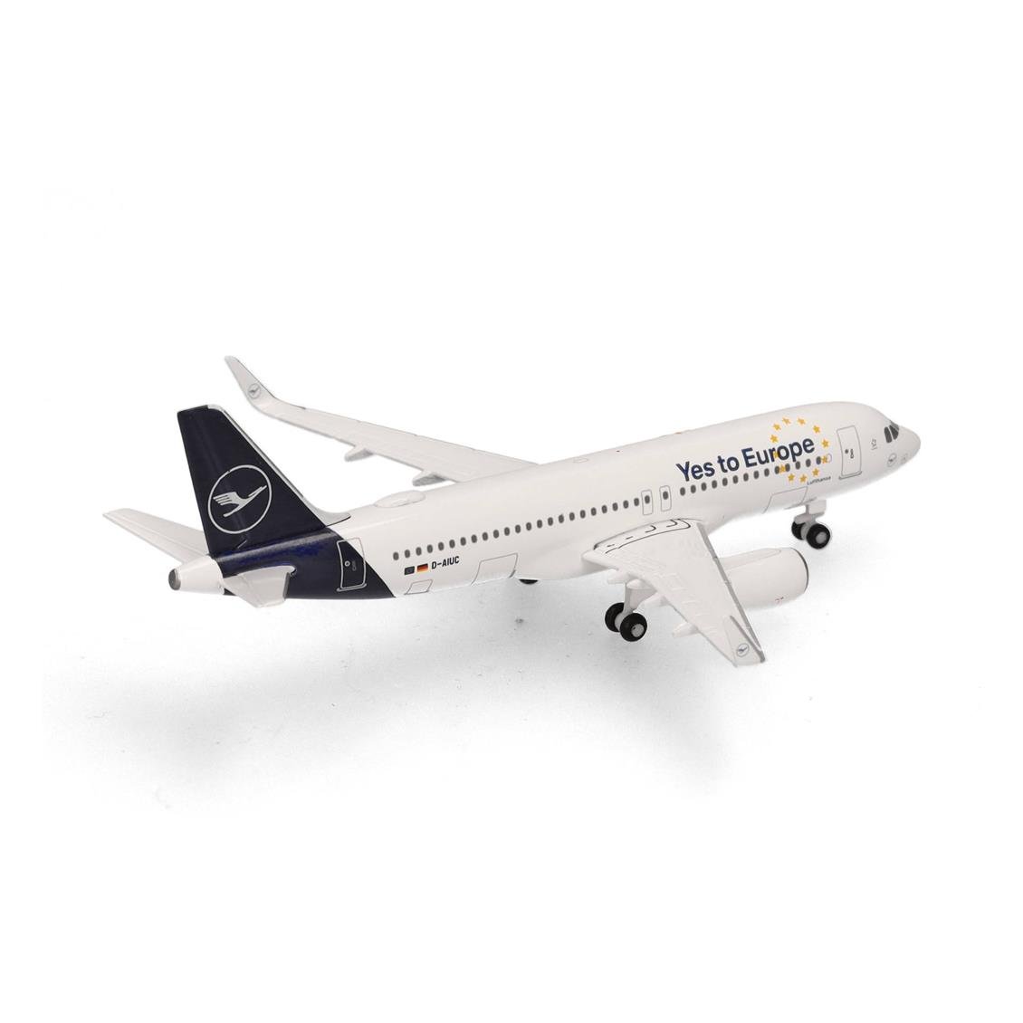 Herpa 538176 1/500 Ölçek, Lufthansa Airbus A320 (Yes to Europe) D-AIUC, Metal, Sergilemeye Hazır Model Yolcu Uçağı