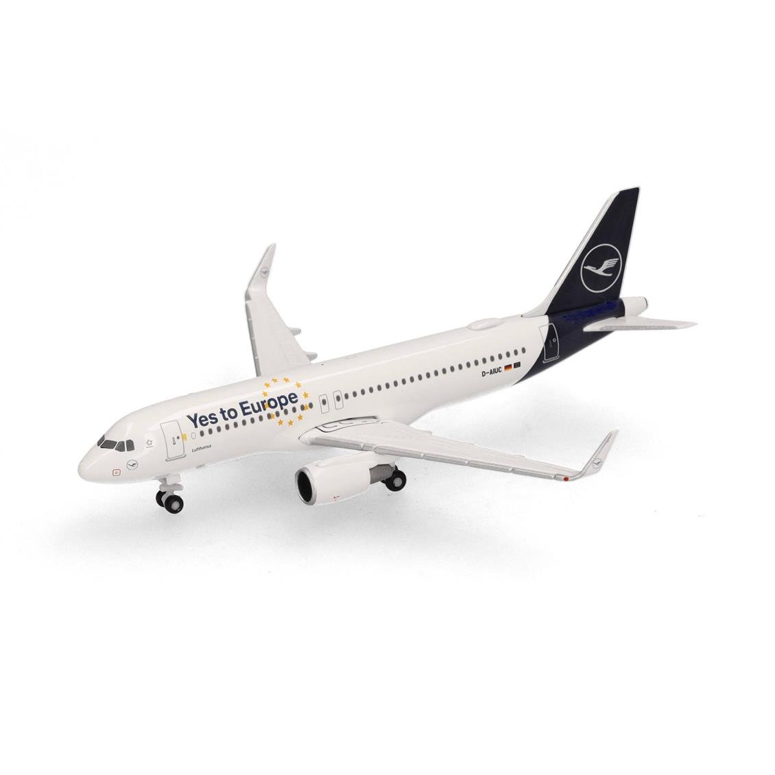 Herpa 538176 1/500 Ölçek, Lufthansa Airbus A320 (Yes to Europe) D-AIUC, Metal, Sergilemeye Hazır Model Yolcu Uçağı