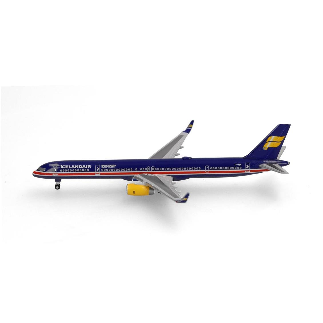 Herpa 538237 1/500 Ölçek, Icelandair Boeing 757-300 (100 Years Icelandic Independence) TF-ISX, Metal, Sergilemeye Hazır Model Y