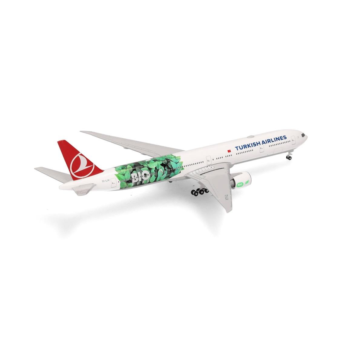 Herpa 538442 1/500 Ölçek, Türk Hava Yolları Boeing 777-300ER (Bio Fuel) TC-LJH, Metal, Sergilemeye Hazır Model Yolcu Uçağı
