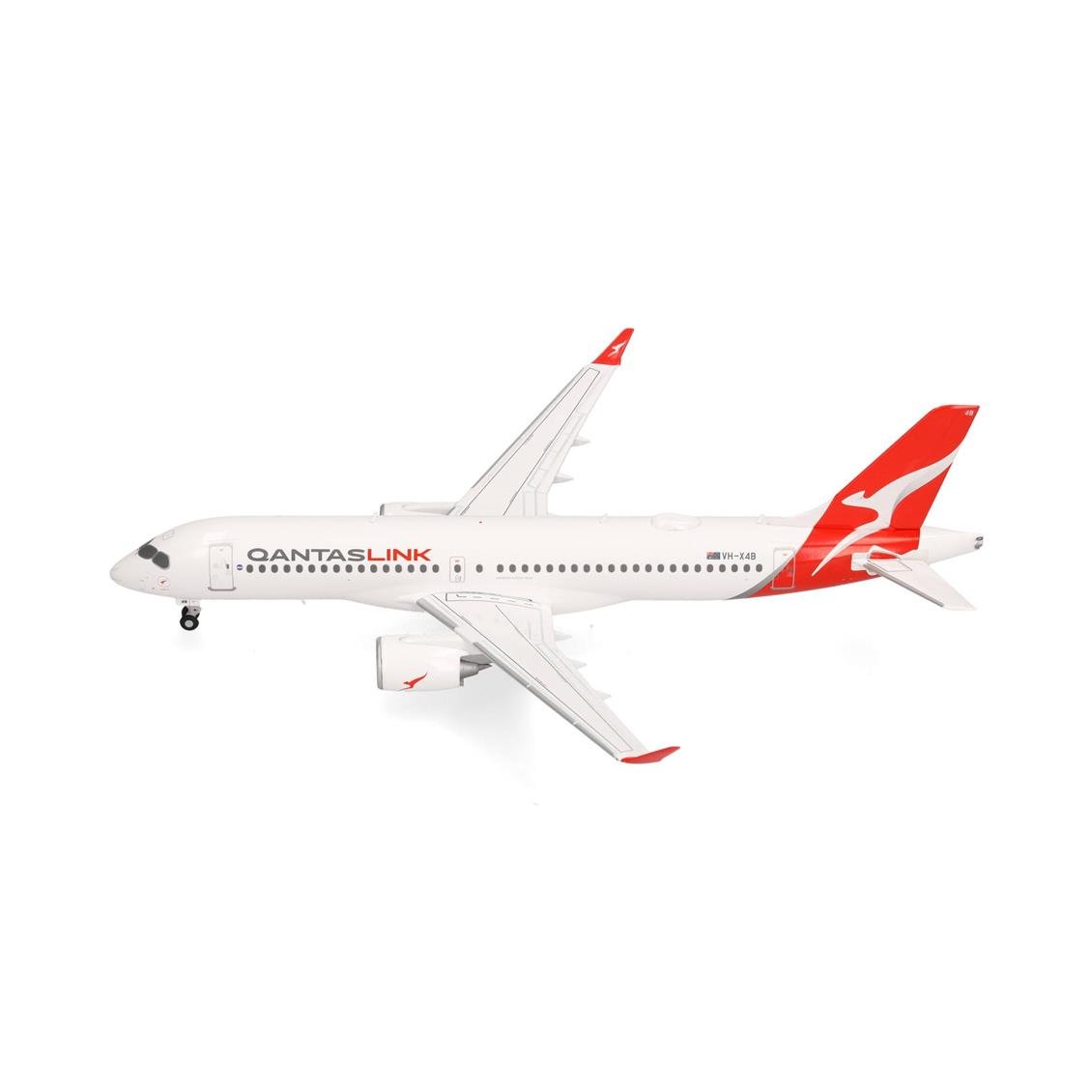 Herpa 573184 1/200 Ölçek, QantasLink Airbus A220-300 (Koala) VH-X4B, Metal, Sergilemeye Hazır Model Yolcu Uçağı