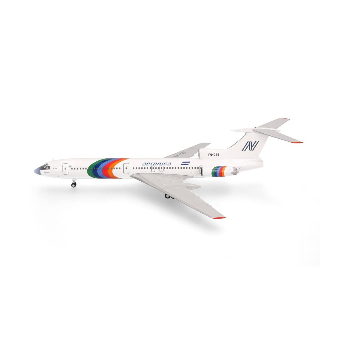 Herpa 573207 1/200 Ölçek, Aeronica Tupolev TU-154M (Momotombo) YN-CBT, Metal, Sergilemeye Hazır Model Yolcu Uçağı