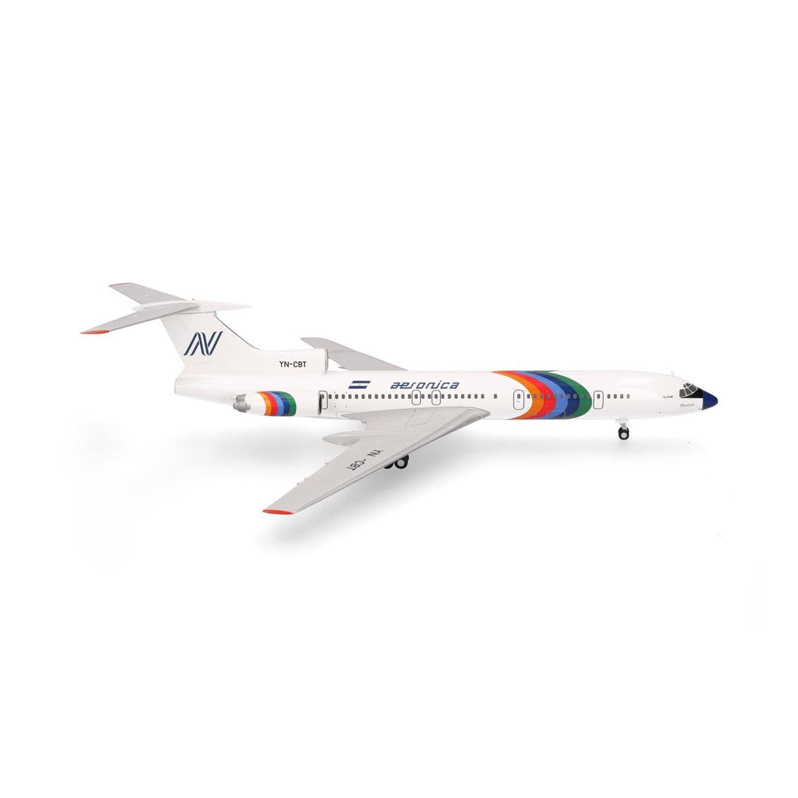 Herpa 573207 1/200 Ölçek, Aeronica Tupolev TU-154M (Momotombo) YN-CBT, Metal, Sergilemeye Hazır Model Yolcu Uçağı