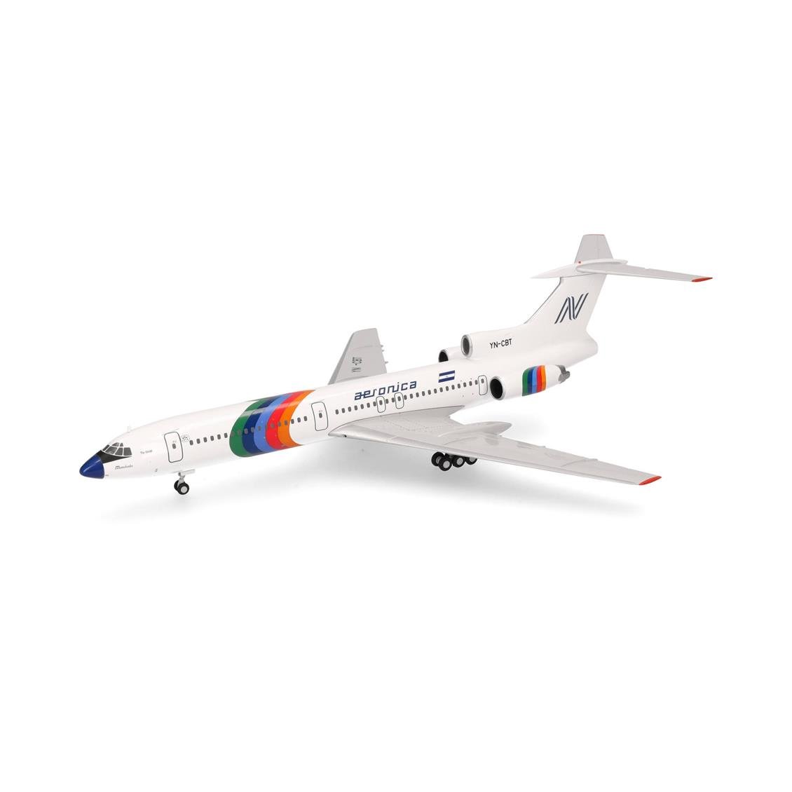 Herpa 573207 1/200 Ölçek, Aeronica Tupolev TU-154M (Momotombo) YN-CBT, Metal, Sergilemeye Hazır Model Yolcu Uçağı