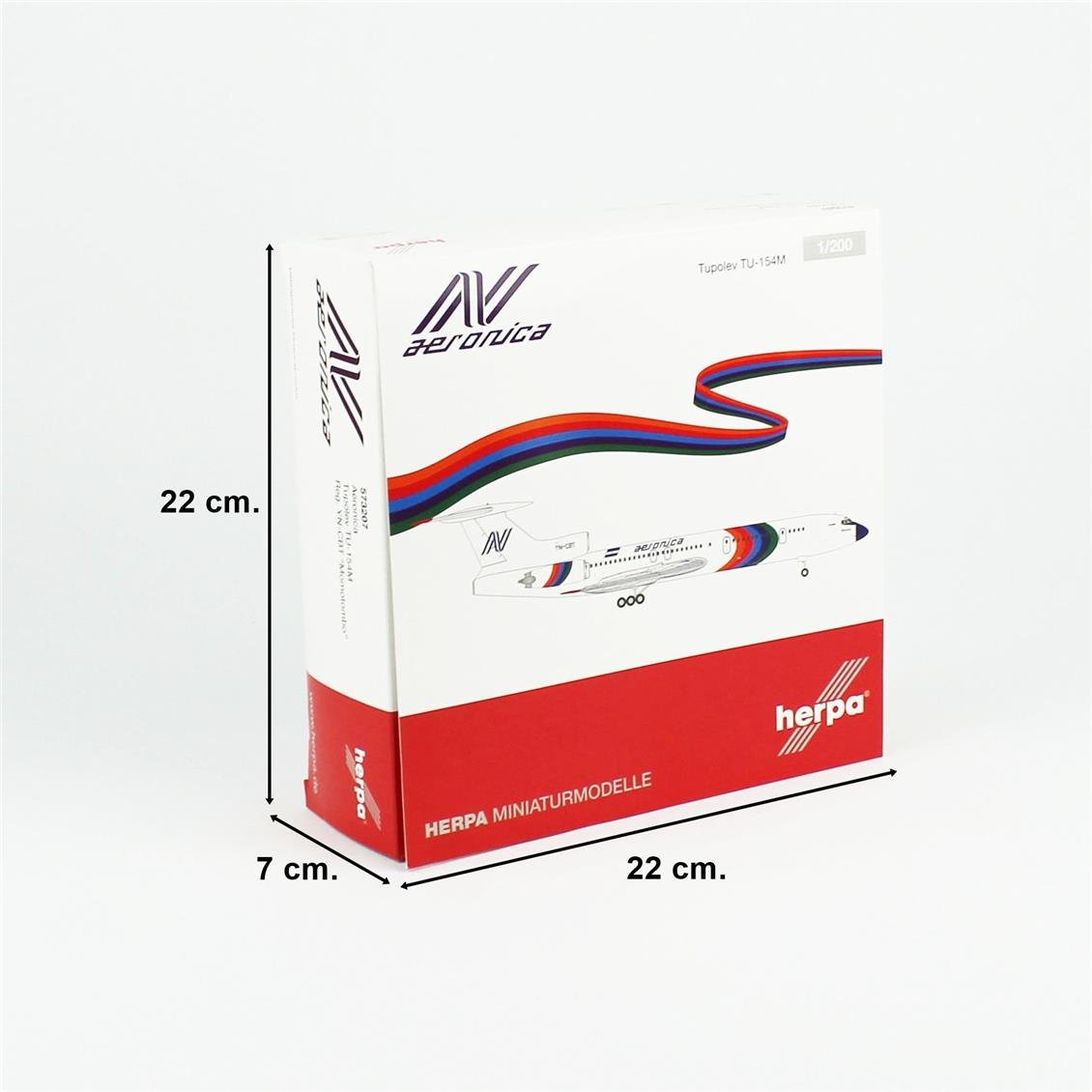 Herpa 573207 1/200 Ölçek, Aeronica Tupolev TU-154M (Momotombo) YN-CBT, Metal, Sergilemeye Hazır Model Yolcu Uçağı