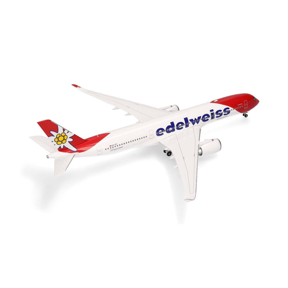Herpa 573511 1/200 Ölçek, Edelweiss Air Airbus A350-900 (Piz Bernina) HB-IHF, Sergilemeye Hazır Model Yolcu Uçağı